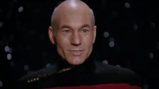 Picard officiating a wedding 