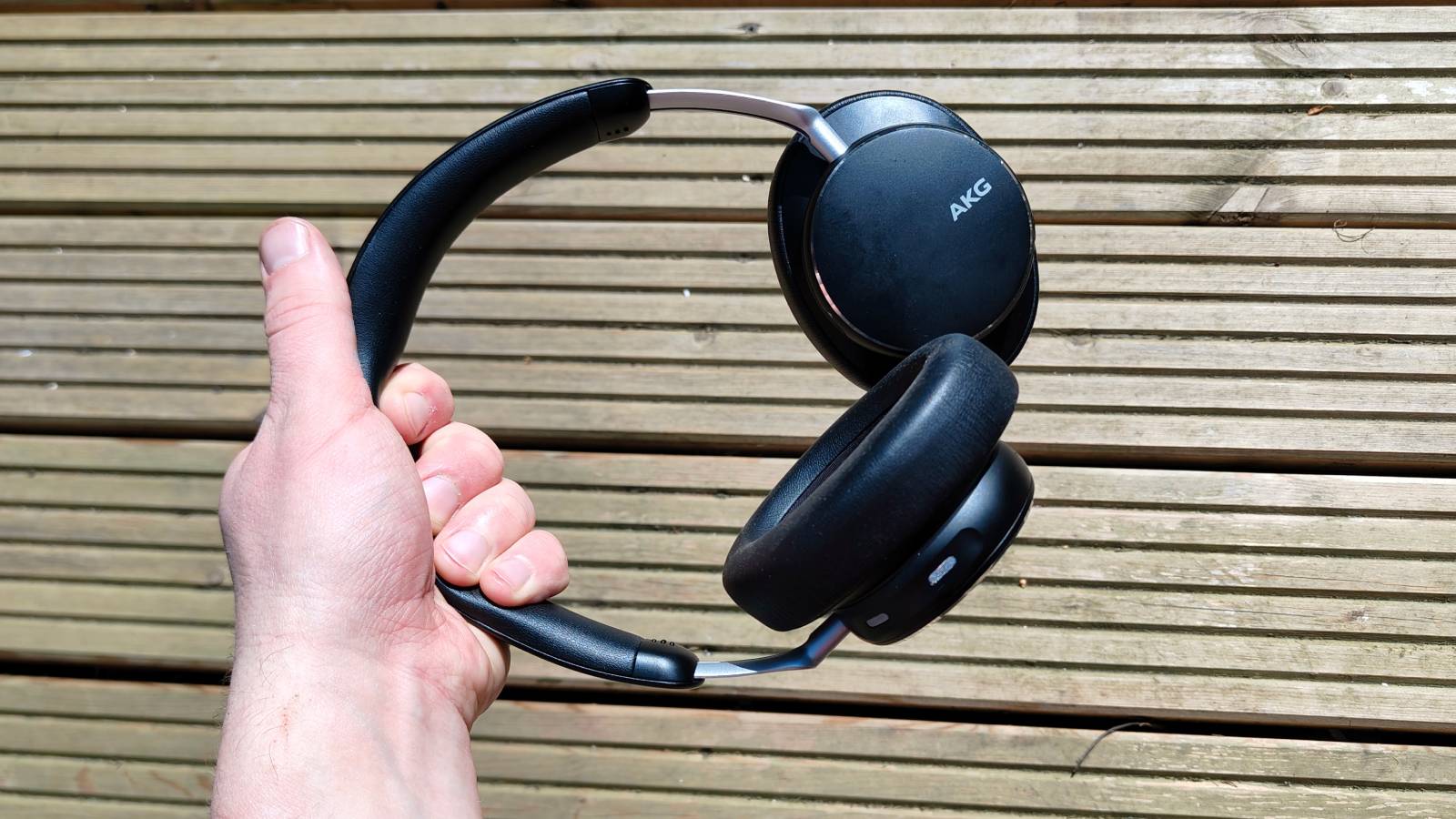 The AKG N9 on a wooden floor.