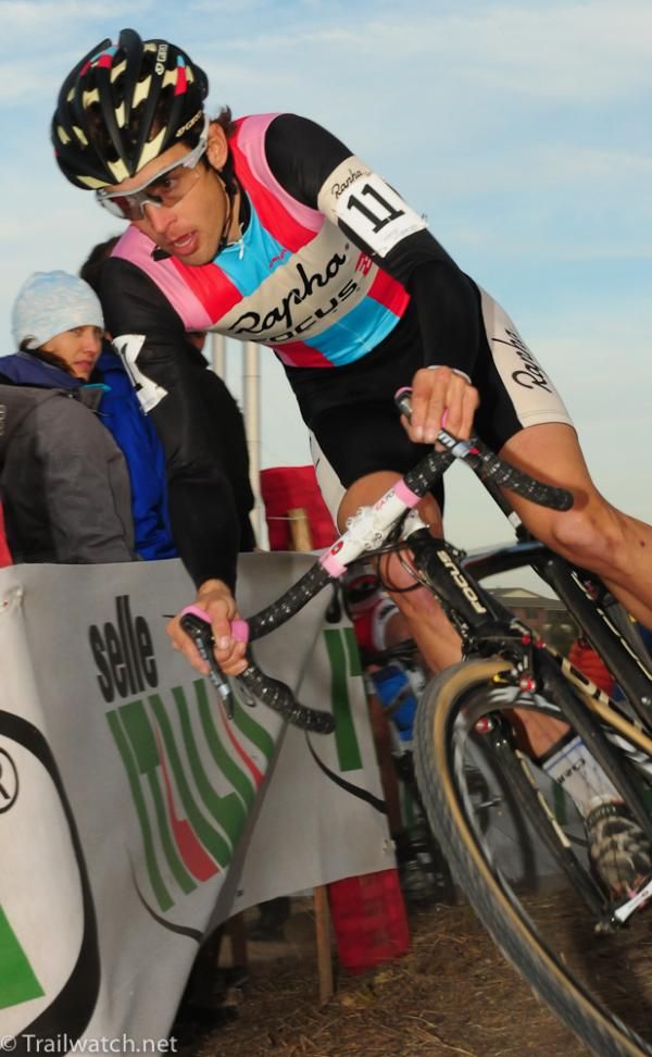 Chris Jones (Rapha Focus) was active early in the race