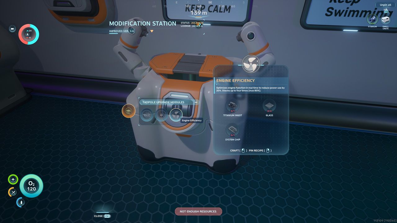 Subnautica 2 Tadpole - Engine Efficiency