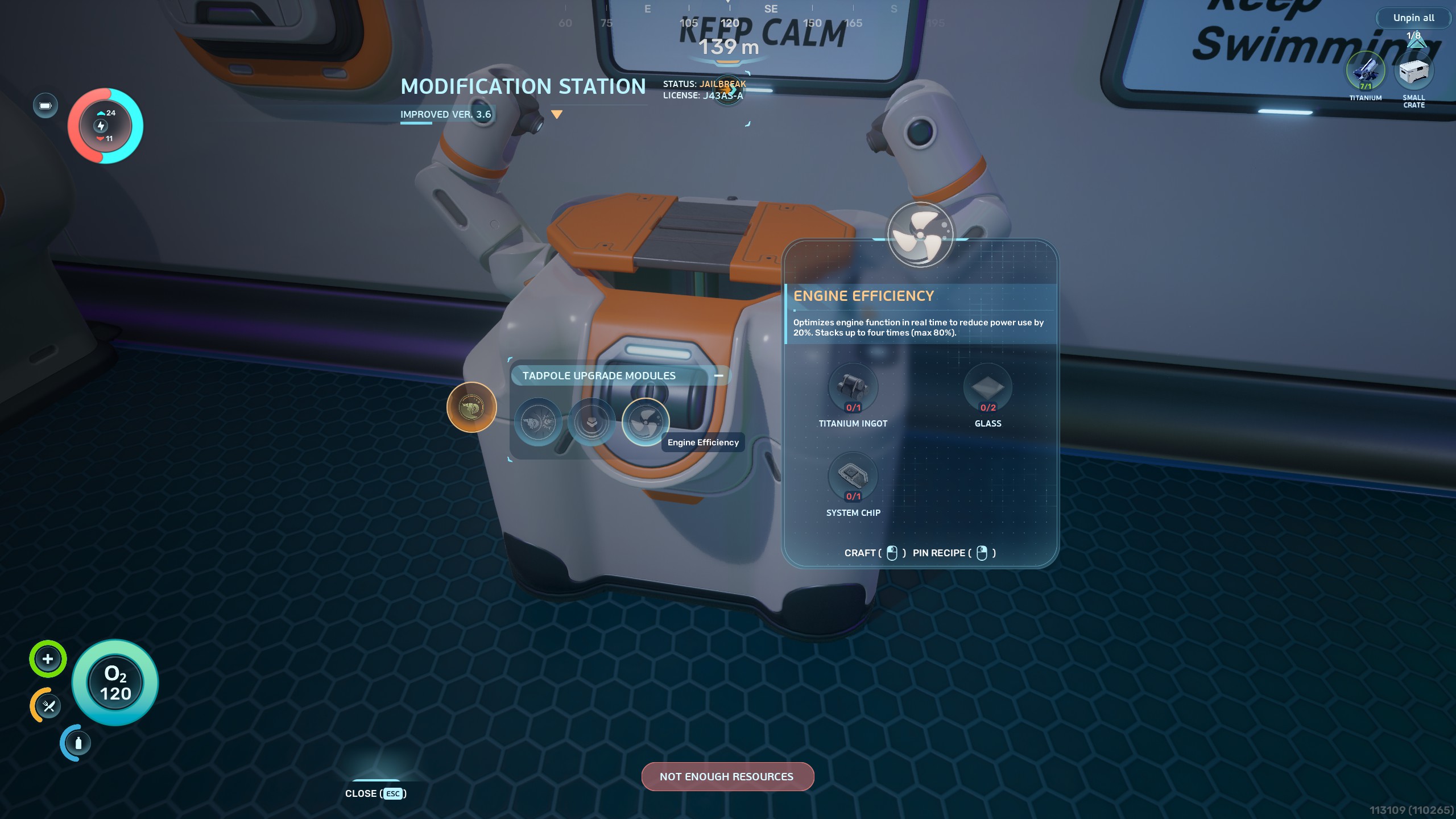 Subnautica 2 Tadpole - Engine Efficiency