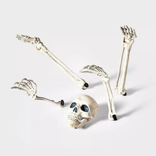 A plastic skeleton decoration