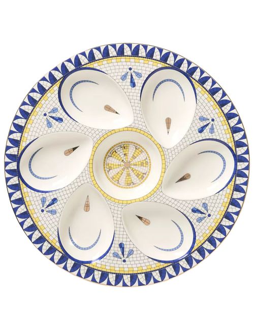 The Bistro Tile Stoneware Oyster Serve Platter: Italia Edition