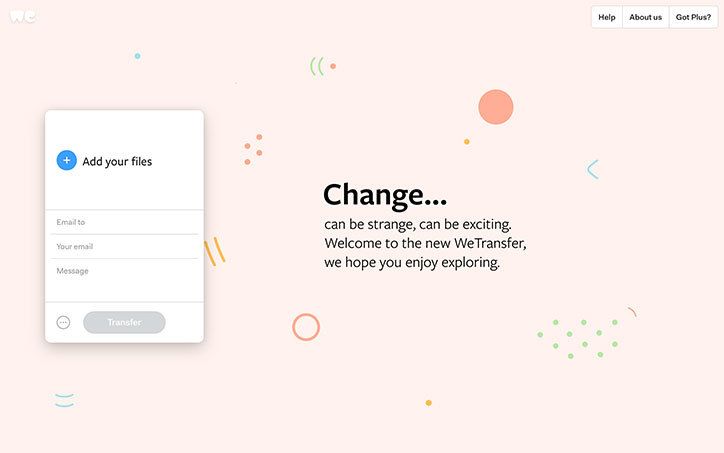 Shapes dubbed 'particles' help to freshen up the site