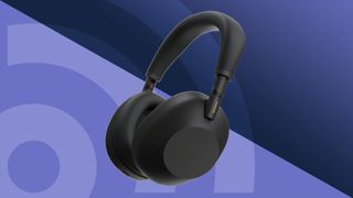 Sony WH-1000XM6 headphones on a purple background