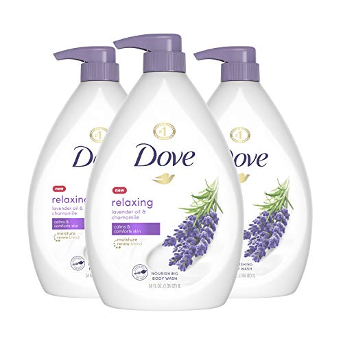 Dove Relaxing Body Wash Pump Calms &amp;amp; Comforts Skin Lavender Oil and Chamomile Effectively Washes Away Bacteria While Nourishing Your Skin 34 Oz 3 Count