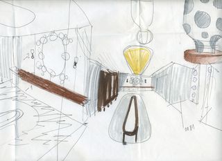 One of Jaime Hayon’s preliminary sketches for the Fabergé boutique