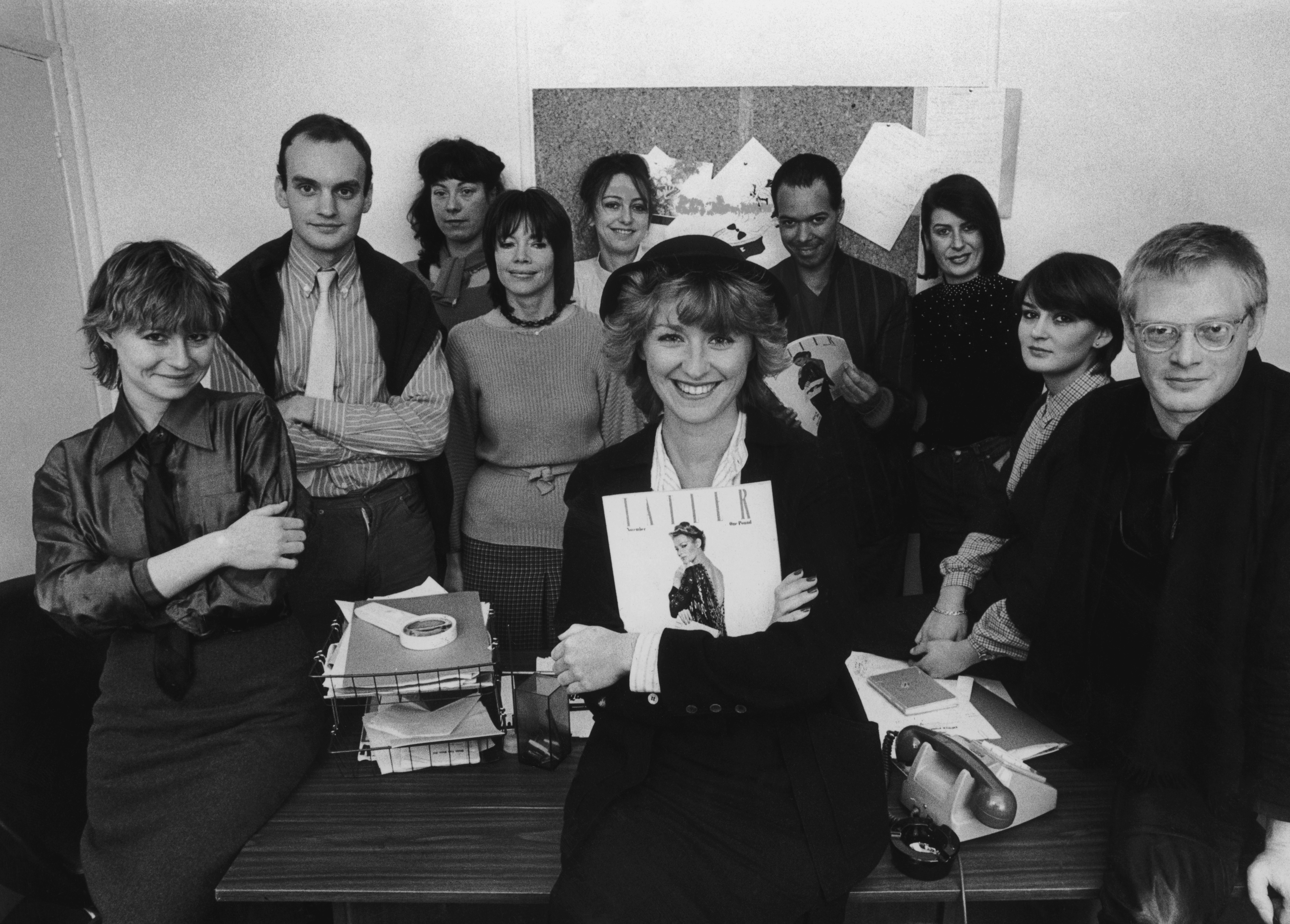 Nicholas Coleridge with Tina Brown and the rest of the Tatler team in 1979.