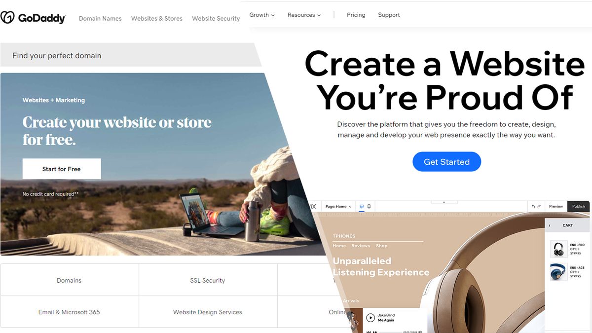 GoDaddy vs Wix