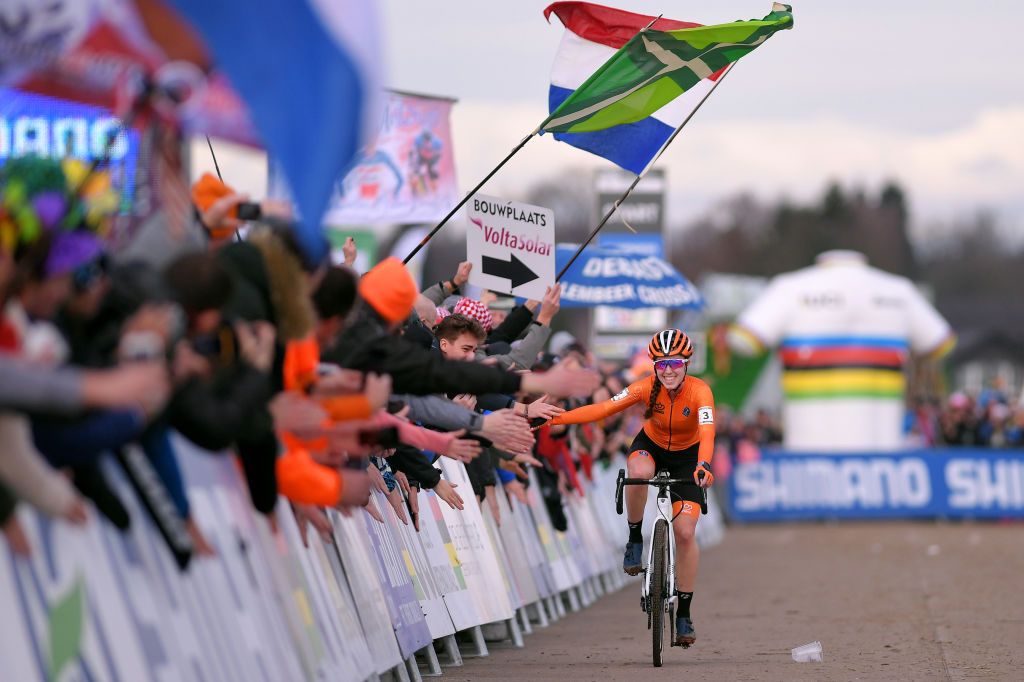 Celebrations for Van Rooij in the home straight