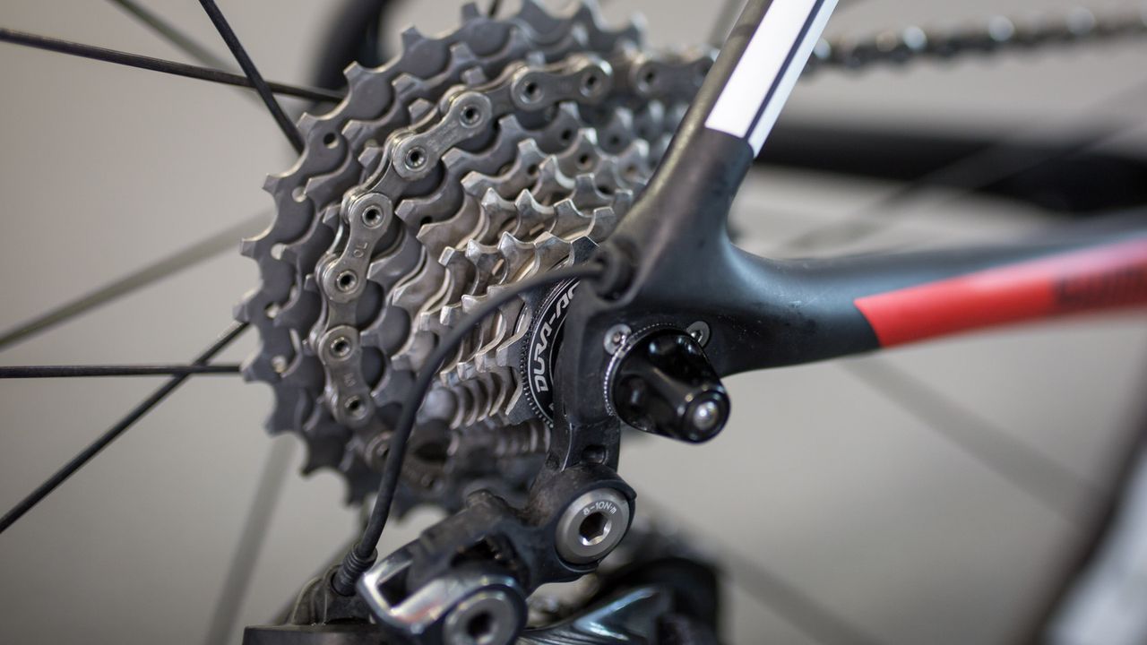 Arndt ran an 11-28 Dura-Ace cassette