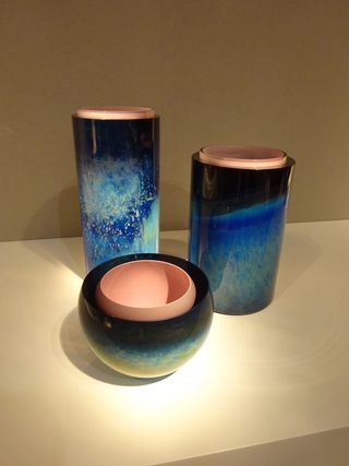 Three galaxy effect vases