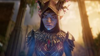 A screenshot of a character in a cinematic Ashes of Creation trailer.