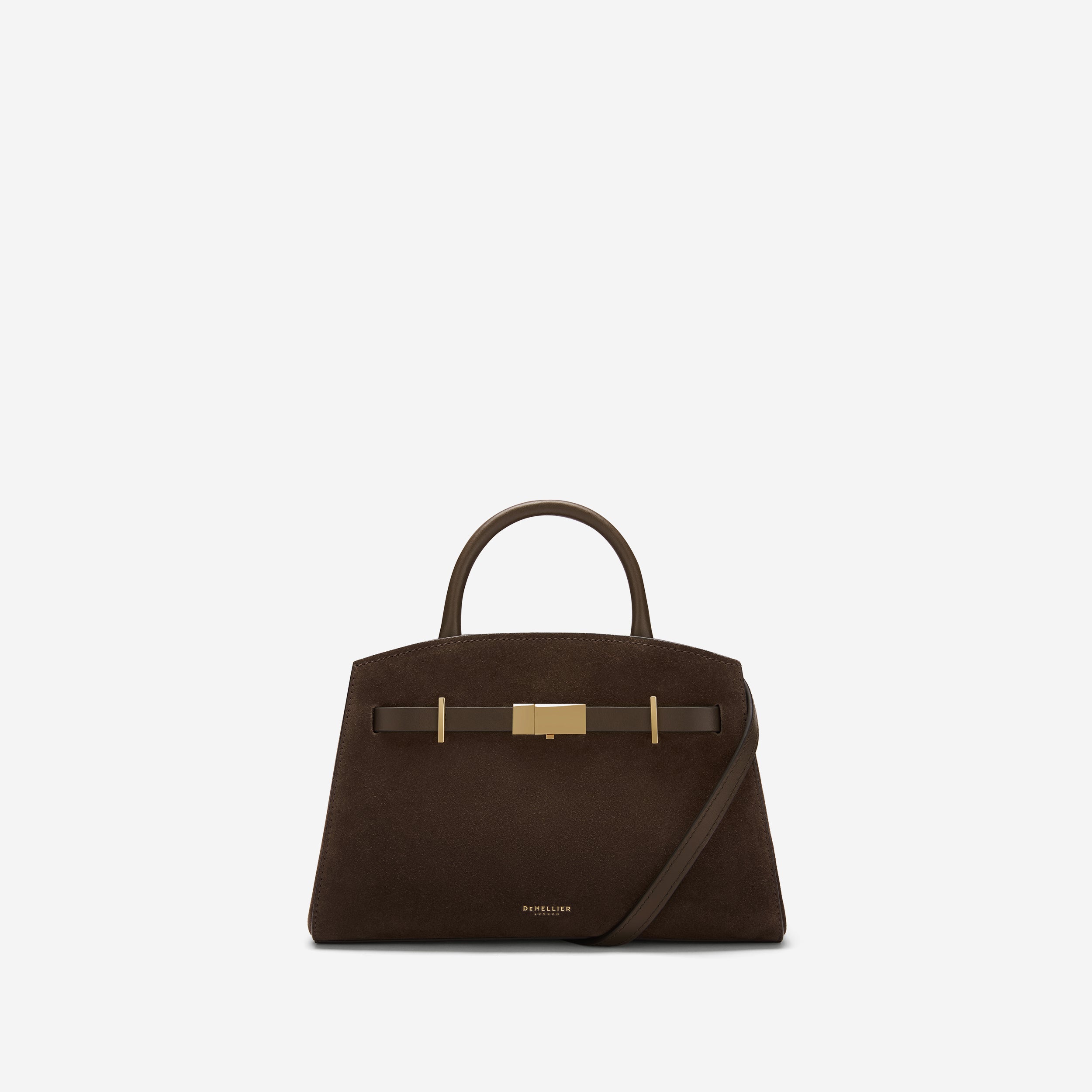 The Small Hudson | Mocha Suede &amp;amp; Mocha Smooth | Demellier