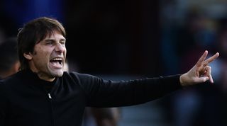 Tottenham manager Antonio Conte gestures during his side's 3-3 draw at Southampton in the Premier League in March 2023.