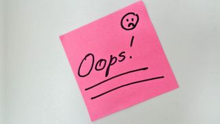 Post-it with 'oops' on it