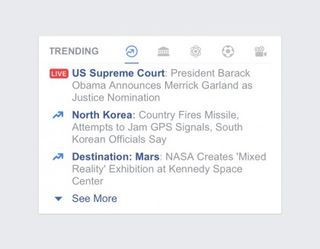 Facebook Live Trending topics