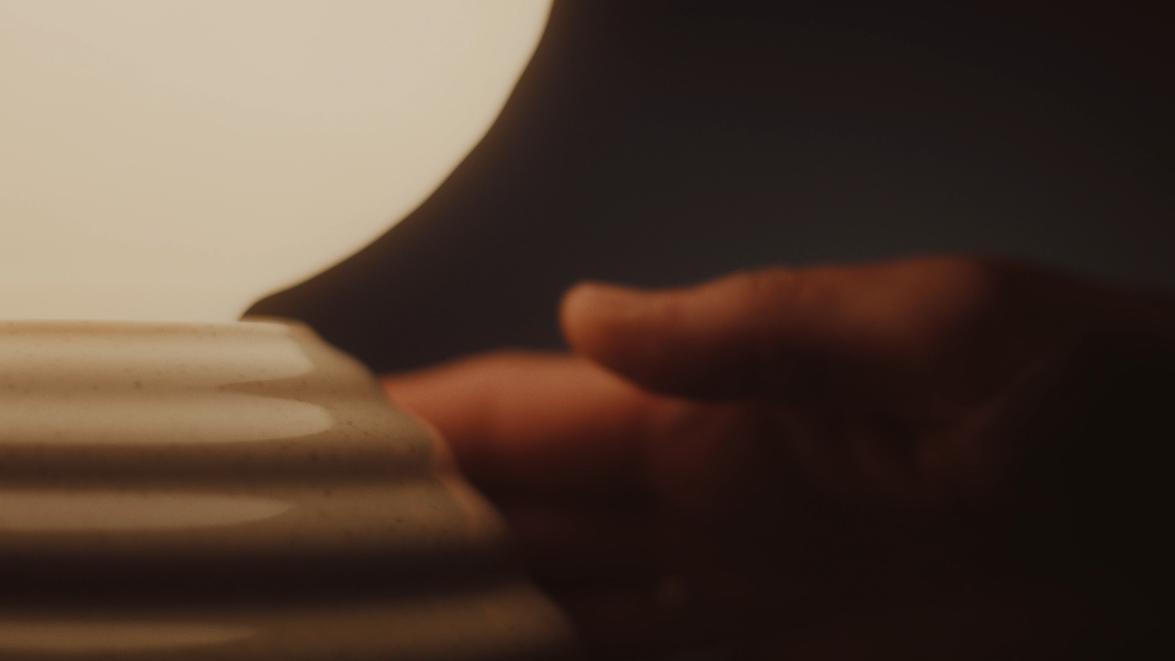 ceramic and glass lamp with orb-like design