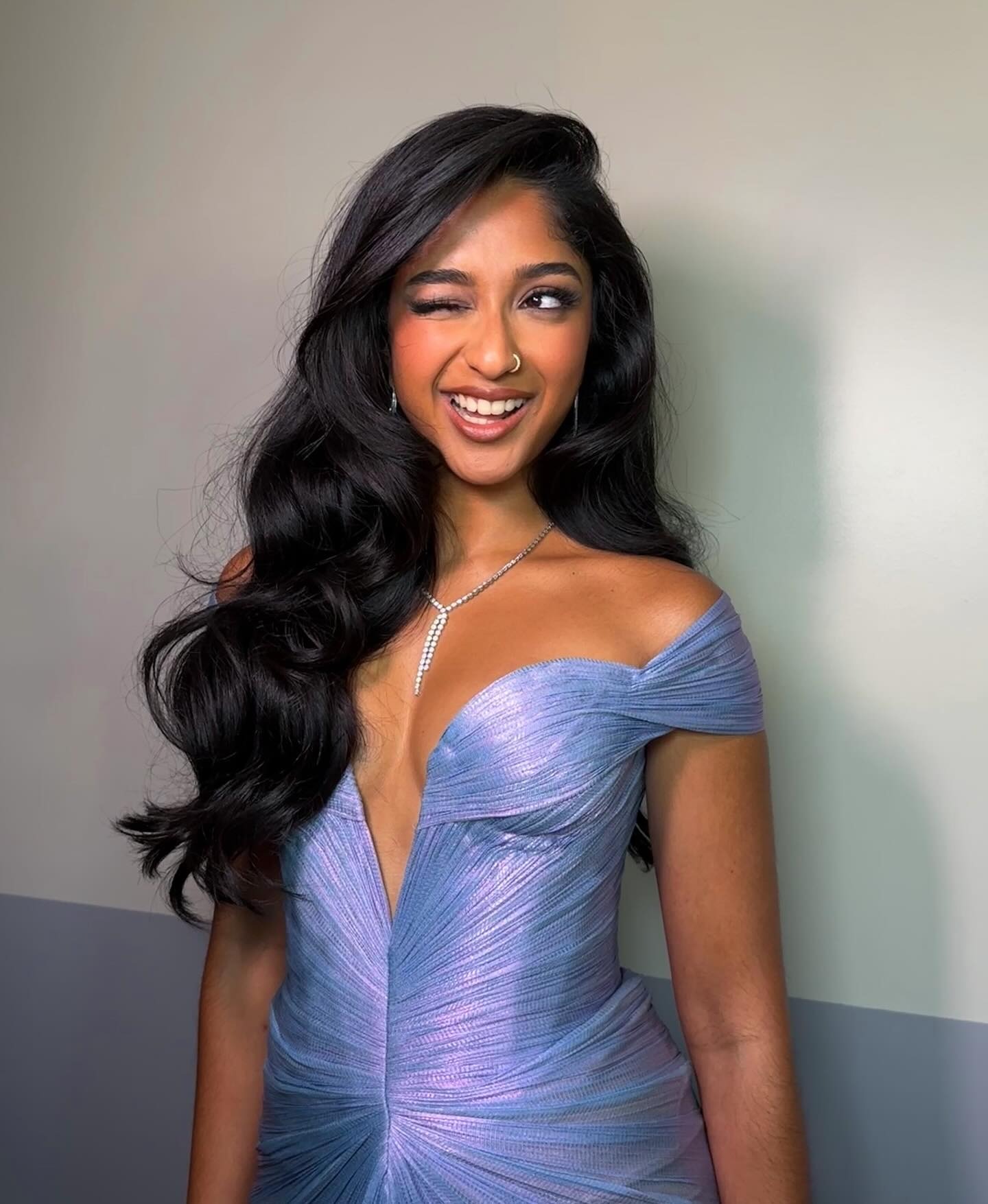 Maitreyi Ramakrishnan before the Freakier Friday premiere.