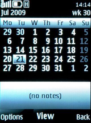 Nokia 6700 classic calendar