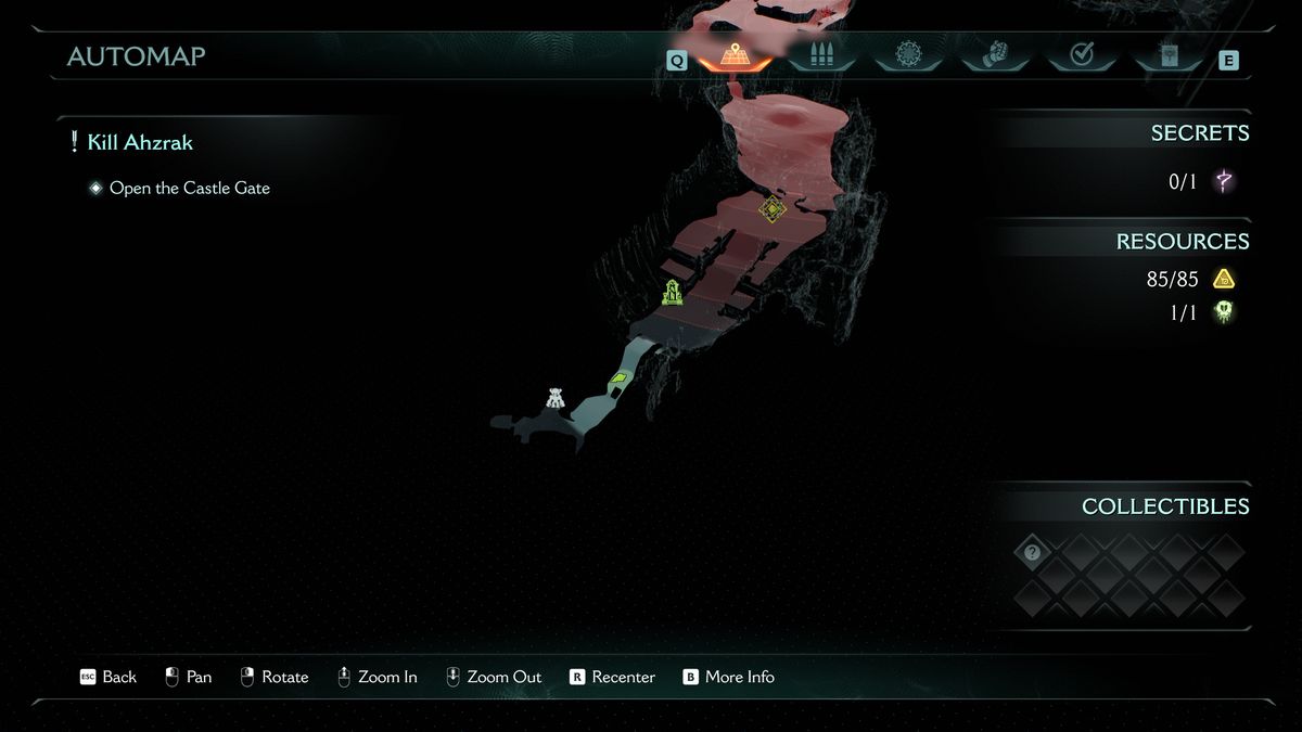 Doom: The Dark Ages Hellbreaker secret collectible - A map showing where to find the atlan toy collectible in this level.