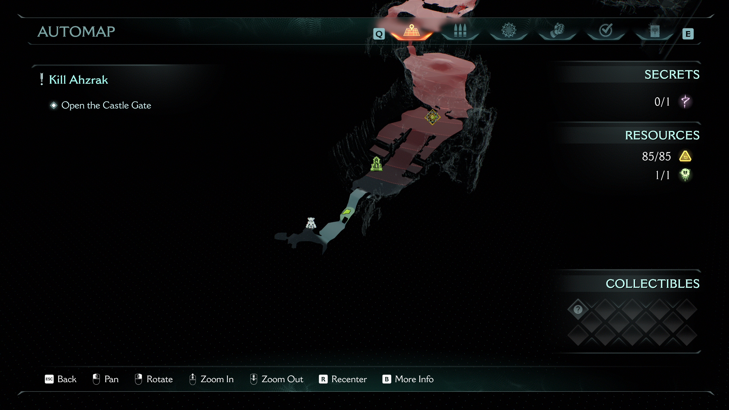  The Dark Ages Hellbreaker secret collectible - A map showing where to find the atlan toy collectible in this level.