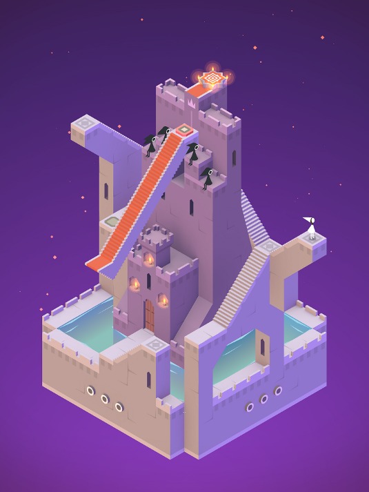 The player's view remains fixed, so the levels appear almost like works of graphic art or illustrations