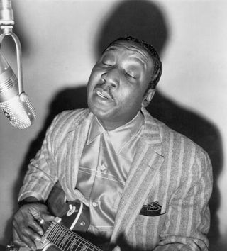 Muddy Waters records at Chess Records circa 1952 in Chicago, Illinois