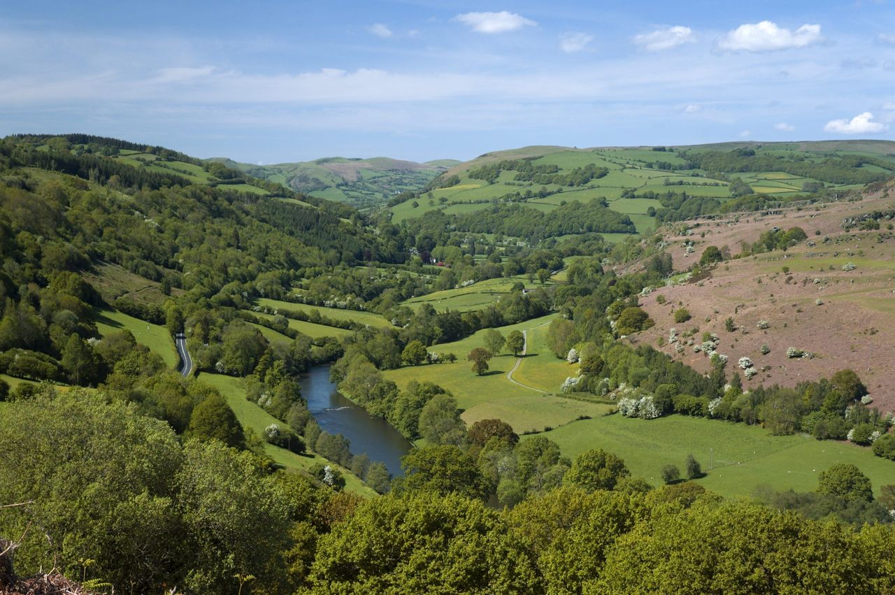 A view along the Wye Valley in Powys. (Photo by: Loop Images/Universal Images Group via Getty Images)