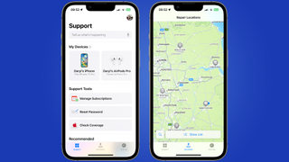 Apple Support app on iPhone