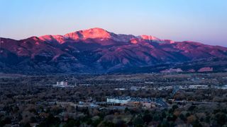 Colorado Springs sits at the foot of the Rocky Mountains