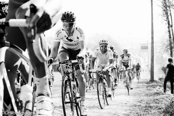 The dusty cobbles on the road to Waregem