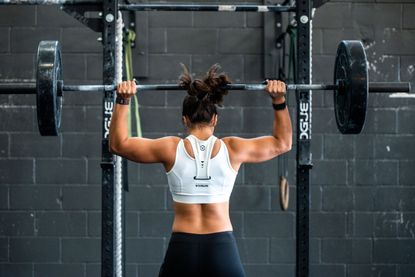 Woman lifting weights