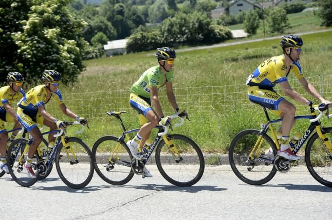 Alberto Contador (Tinkoff-Saxo) in the green jersey