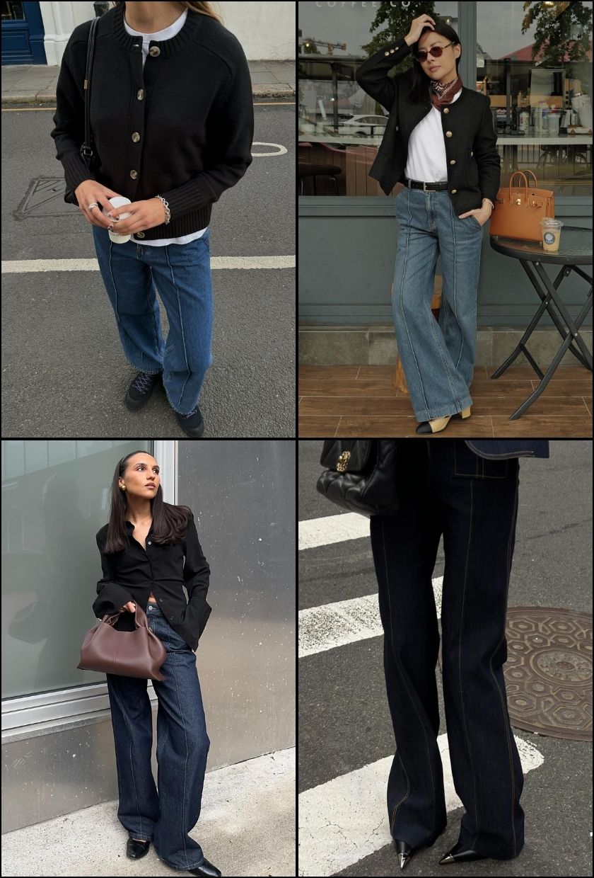 Pintuck Jeans Might Just Be Winter 2026s Most Elegant Denim Trend