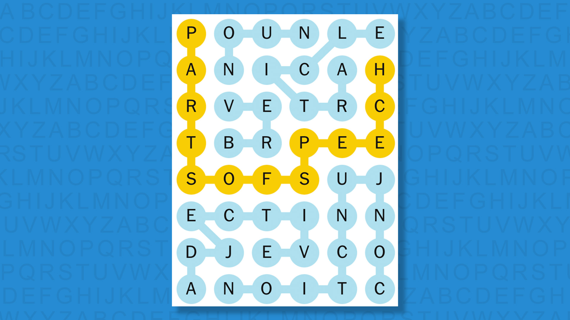 NYT Strands answers for game 645 on a blue background