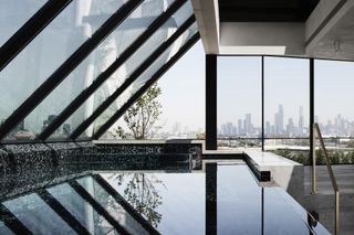 swimming pool with a view at Curatorial House in Melbourne