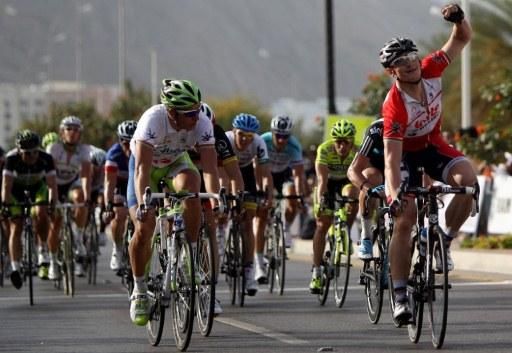 Tour of Oman leader Andr&eacute; Greipel (Lotto Belisol) wins his second stage of the race.