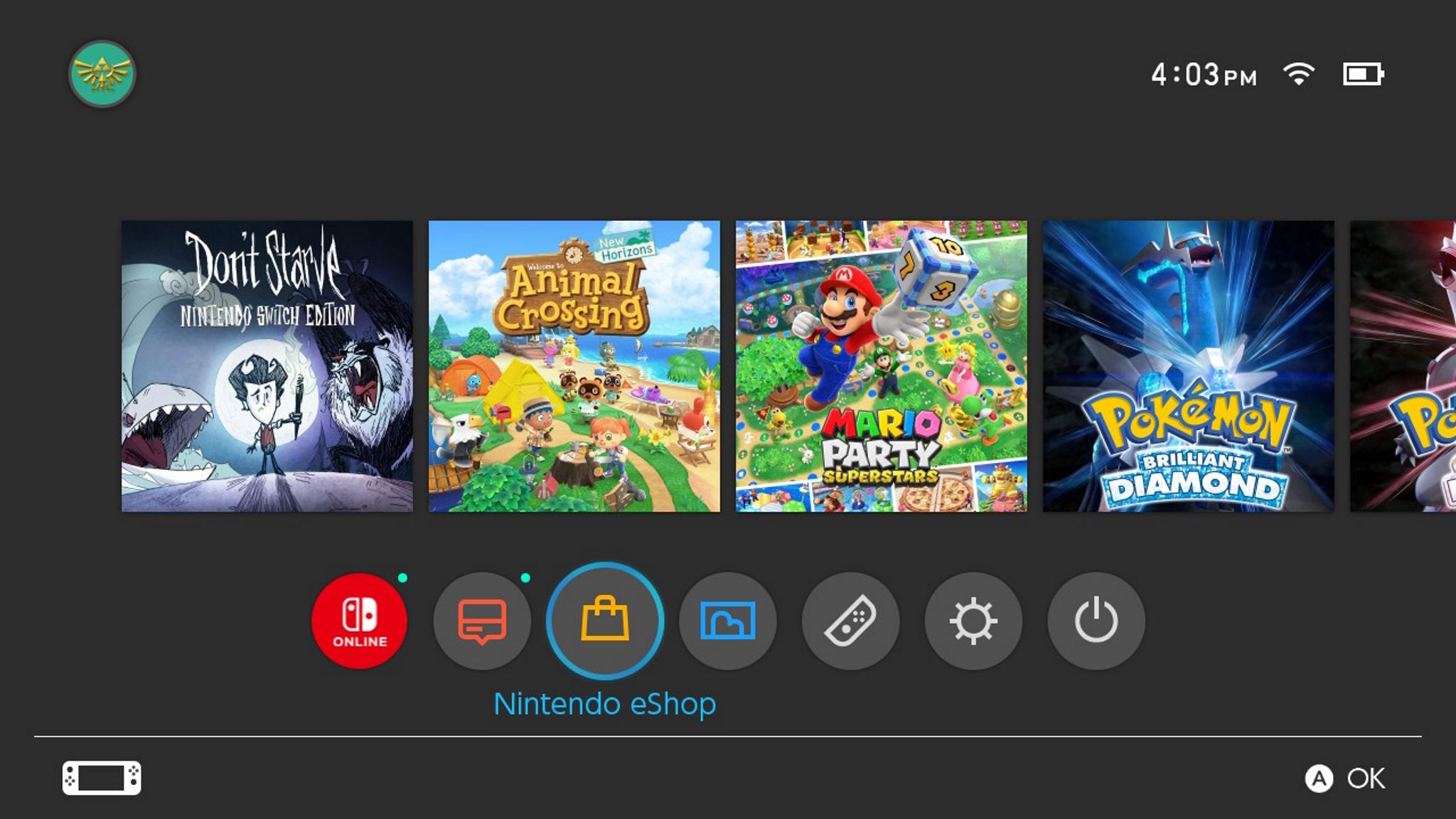 Nintendo switch menu. Nintendo Switch Home.