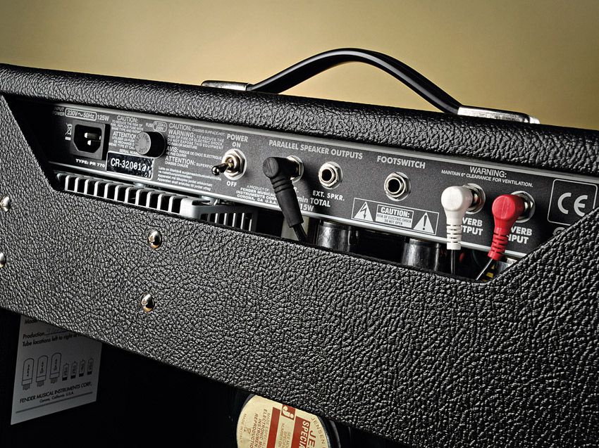 Speaker and footswitch outputs and reverb in and out