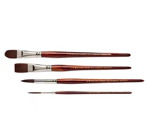 Product shot of some of the best acrylic paintbrushes, Pro Arte