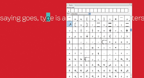 How to use glyphs: step 3