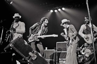 Born to run: Little Steven with Bruce Springsteen And The E Street Band in 1975: (l to r) Clarence Clemons, Springsteen, Little Steven, Max Weinberg, Garry Tallent