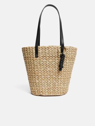 Straw Bucket Bag | Natural