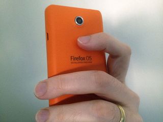 Firefox OS hardware back, showing the camera.