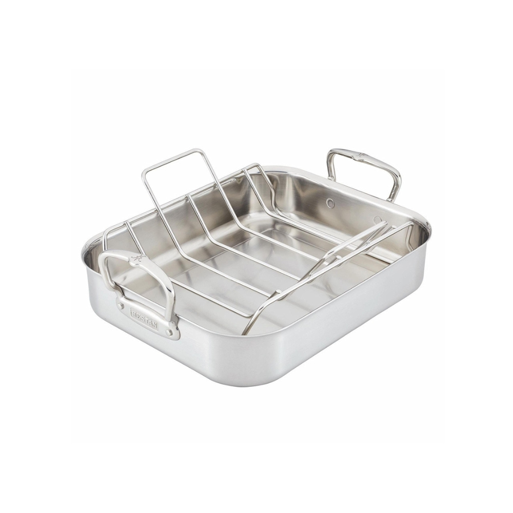 Hestan Provisions Brushed Stainless-Steel Classic Roaster with Rack