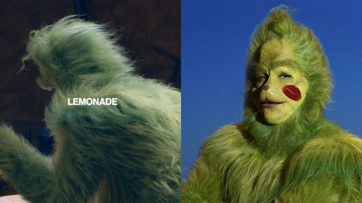 Grinch recreates album art