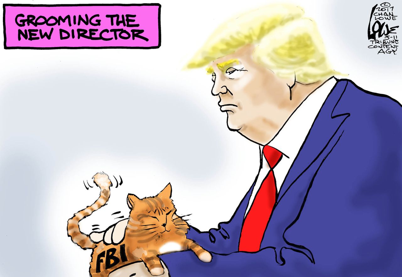 Political Cartoon U.S. Trump FBI Russia Comey