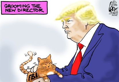 Political Cartoon U.S. Trump FBI Russia Comey