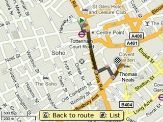 BlackBerry curve 3g: directions map